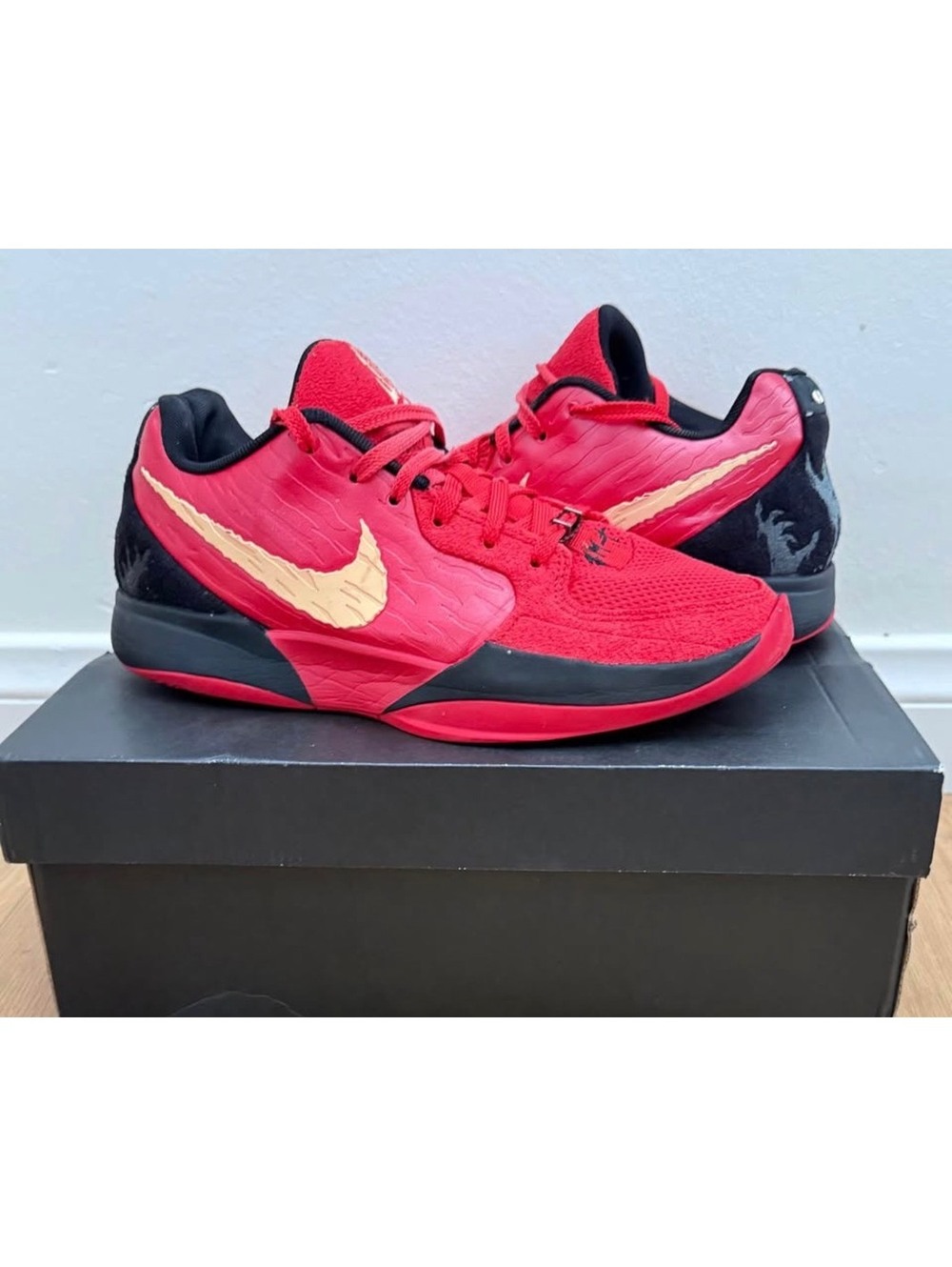 Nike Ja 2 Nightmare Men'Basketball Mesh Red/Black/Gold Mens 8.5